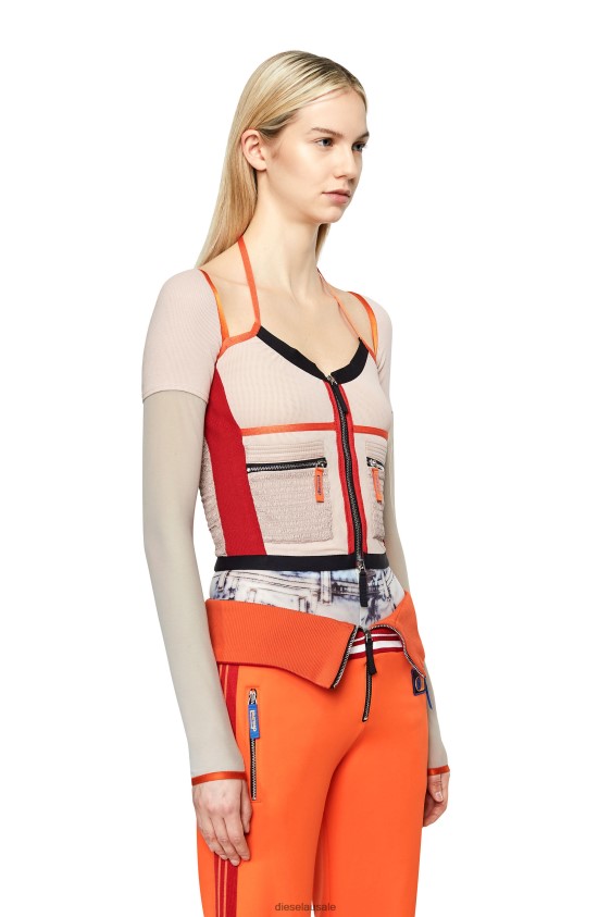 Diesel t-tokat Apparel Pink/Red Women 2XT44N918