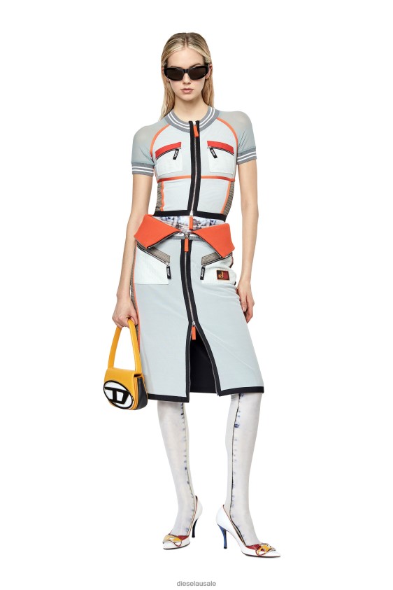 Diesel t-toky Apparel Orange/White Women 2XT44N912