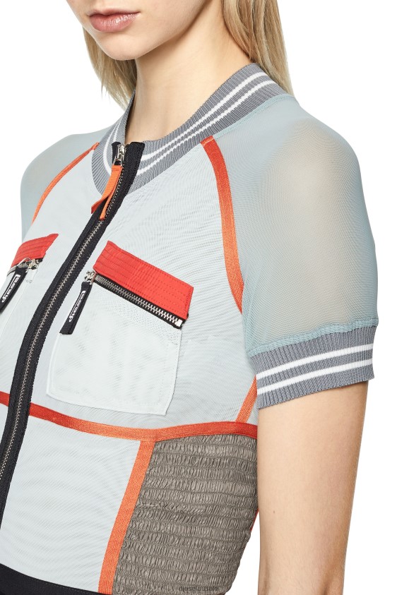 Diesel t-toky Apparel Orange/White Women 2XT44N912