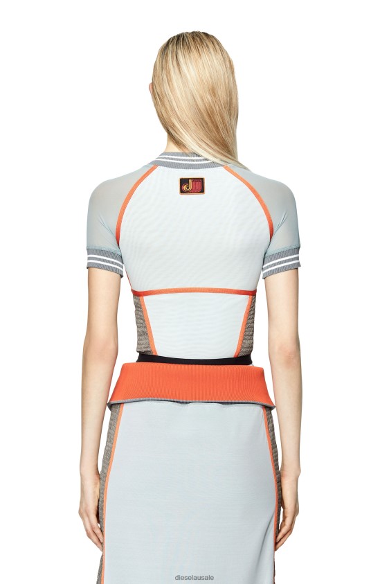 Diesel t-toky Apparel Orange/White Women 2XT44N912