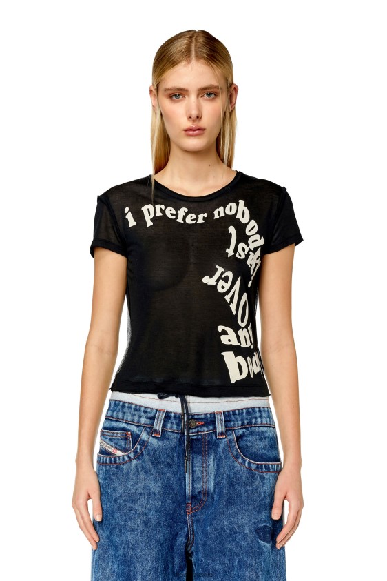 Diesel t-uncutie-raw Apparel Black Women 2XT44N945