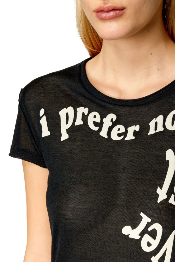 Diesel t-uncutie-raw Apparel Black Women 2XT44N945