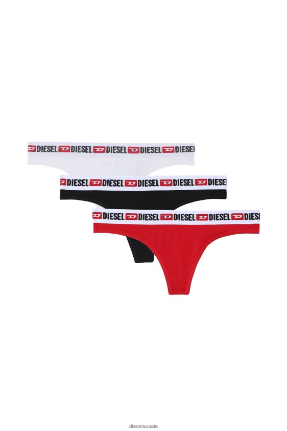Diesel ufst-stars-threepack Apparel White/Red Women 2XT44N1043